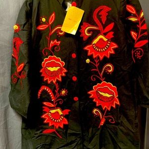 QVC Style Indigo Moon - Long Black Jacket- 2X. NWT